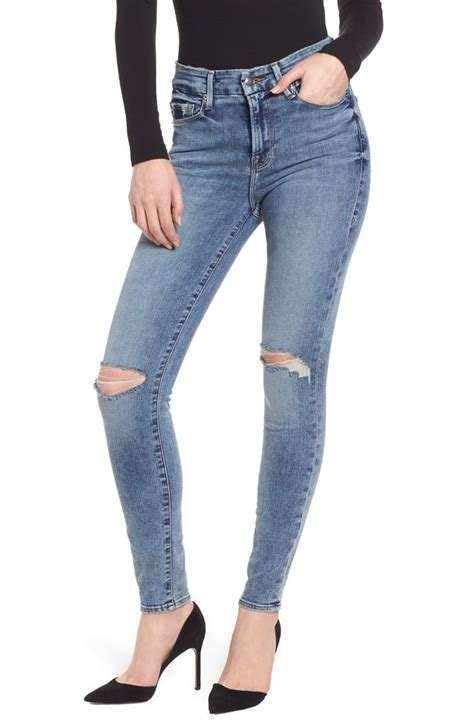 good american ripped jeans|good american jeans waist size.